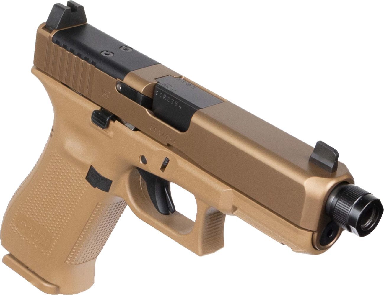 Glock 19X MOS Coyote 9mm Full Size Pistol with Threaded Barrel, 19-Rd