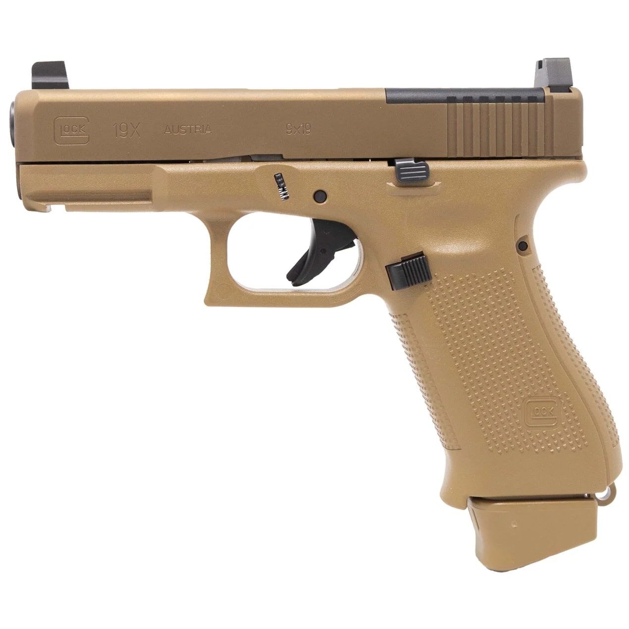 Glock 19X MOS 9mm Compact Coyote Optics Ready Pistol, 19-Rd