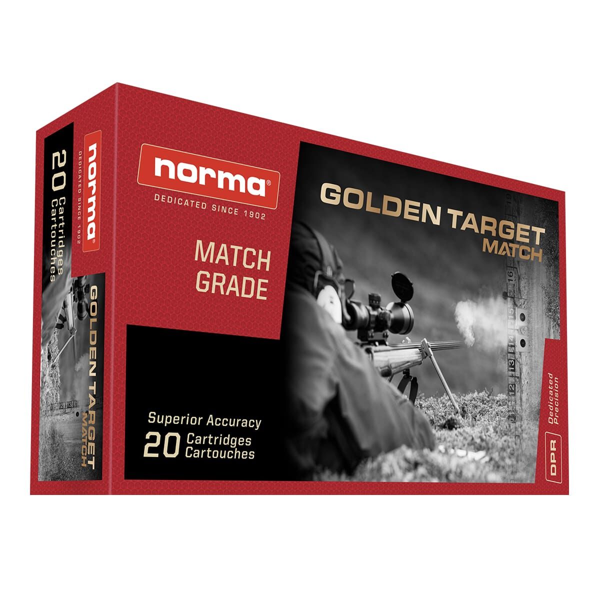 Norma Golden Target Match 6.5 PRC 143 Grain Rifle Ammo, 20-Rd