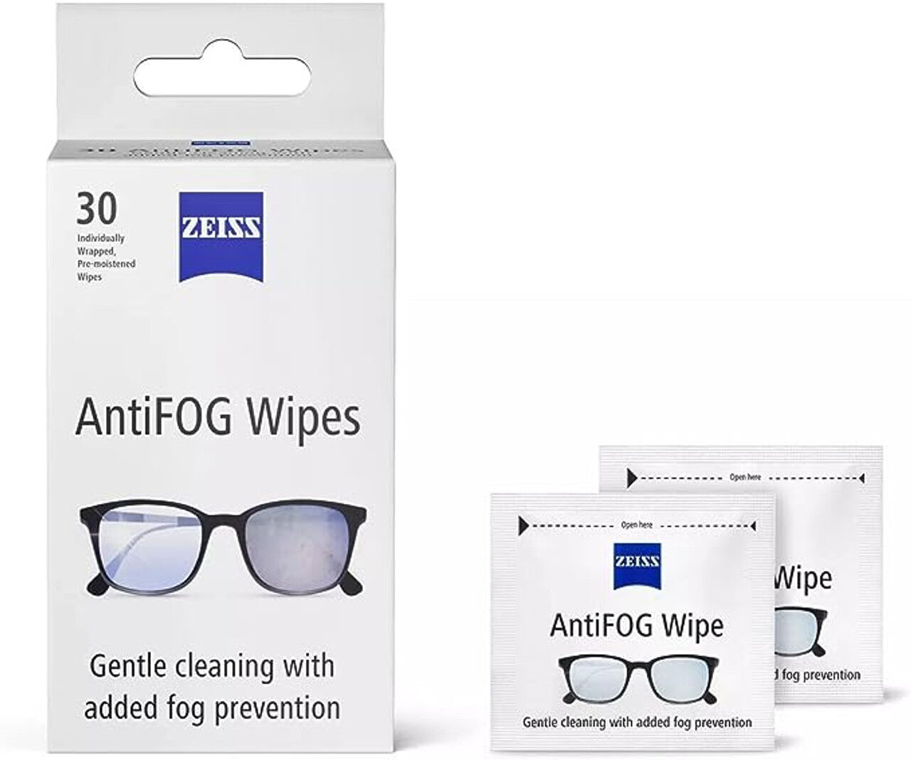 Zeiss Anti-Fog Lens Wipes, 30-Ct