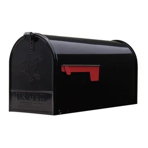Gibraltar Black Elite Large Post Mount Mailbox