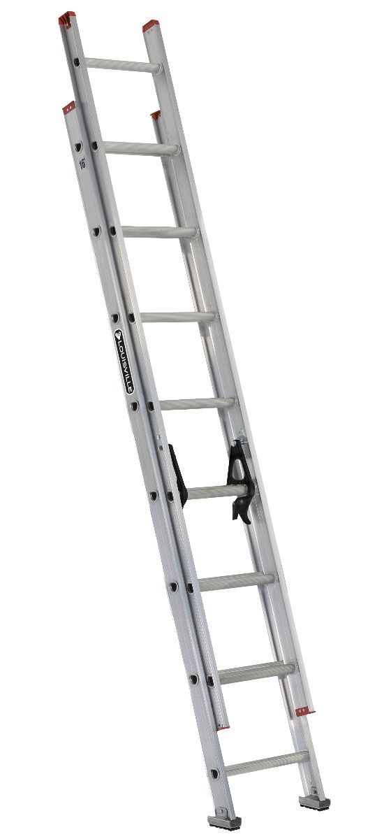 Louisville Ladder Aluminum Extension Ladder, Type III, Load Capacity 200-Lb, 16-Ft