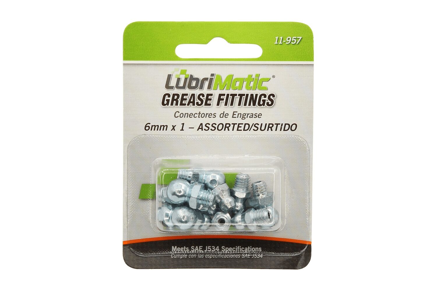 Lubrimatic Grease Fittings 6-mm Assortment, 8-Pc