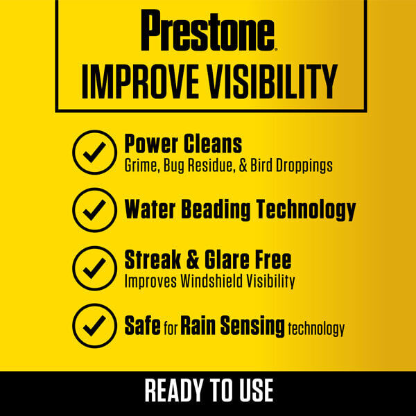 Prestone Summer Bug Wash Windshield Washer Fluid, 1-Gal