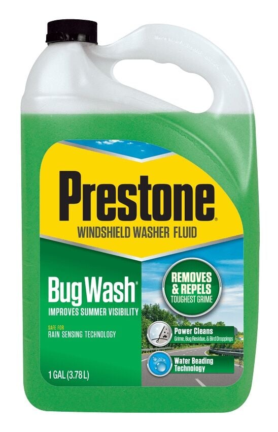 Prestone Summer Bug Wash Windshield Washer Fluid, 1-Gal