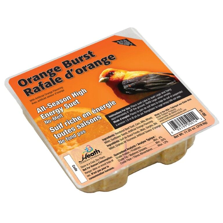 Heath Orange Burst Suet Cake, 11.25-Oz
