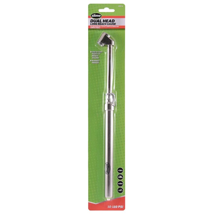 Slime Dual Head Truck & SUV Pencil Tire Gauge, 10-150 PSI