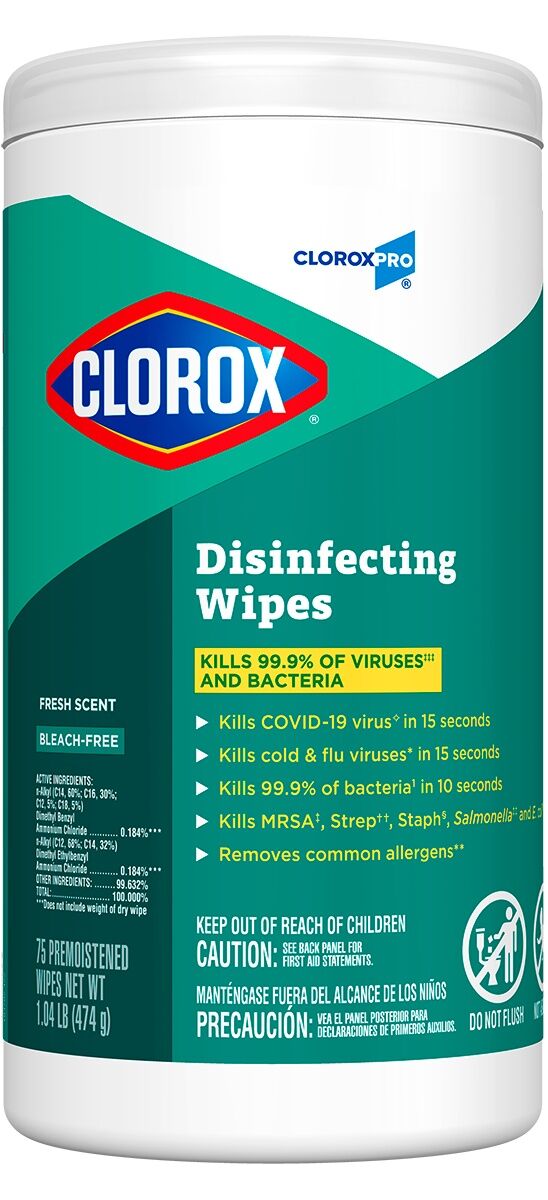 Clorox Fresh Scented Disinfecting Wipes, 75-Ct