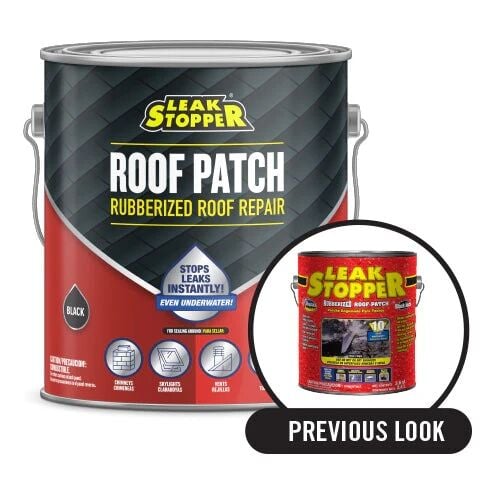 Leak Stopper Rubberized Roof Patch, 1-Qt