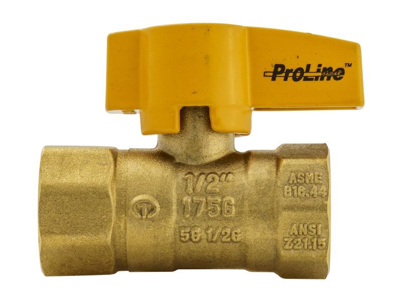 Pro-Line Brass Gas Valve, 1/2-In FIP X 1/2-In FIP