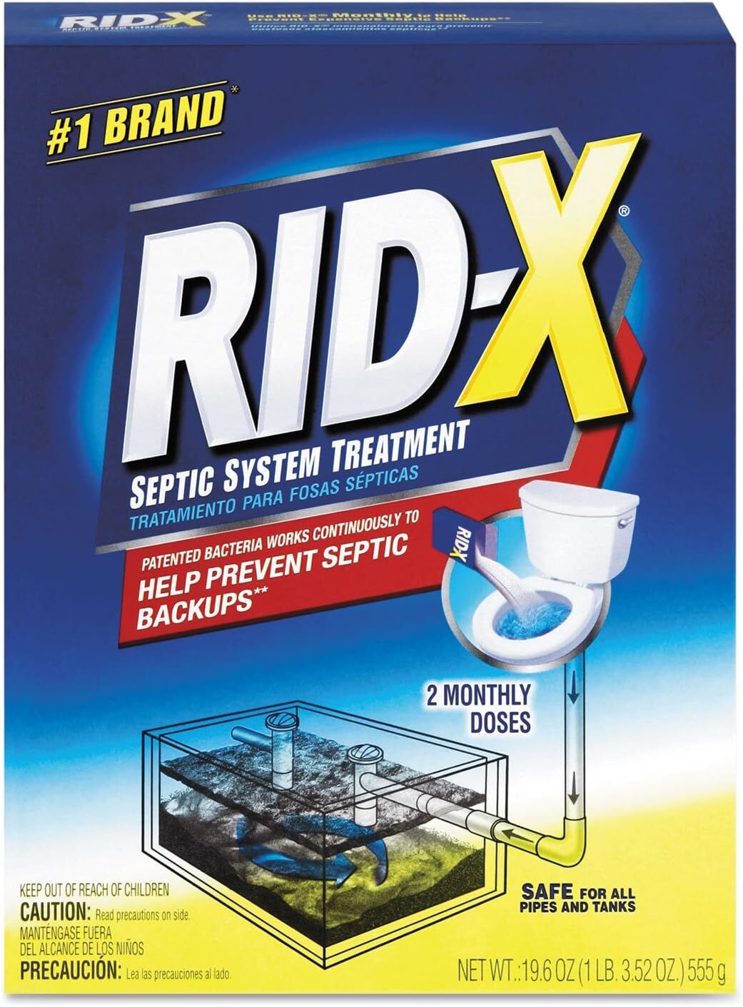 Rid-X Powder Septic Tank System Maintenance, 19.6-Oz