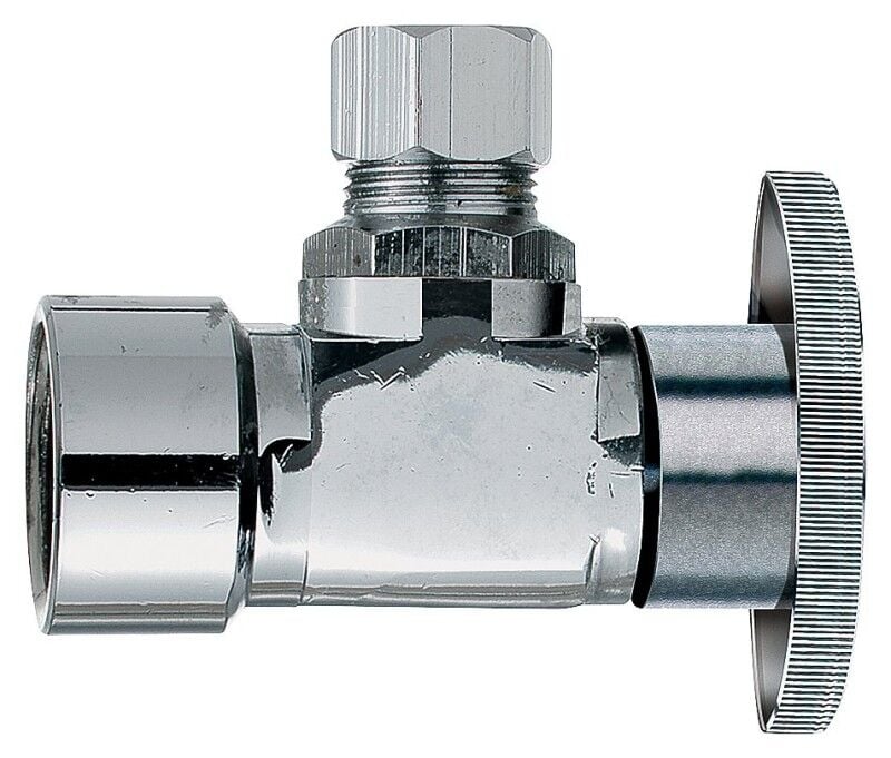 Plumb Pak Brass Stop Valve, 1/2-In FIP x 1/4-In Comp