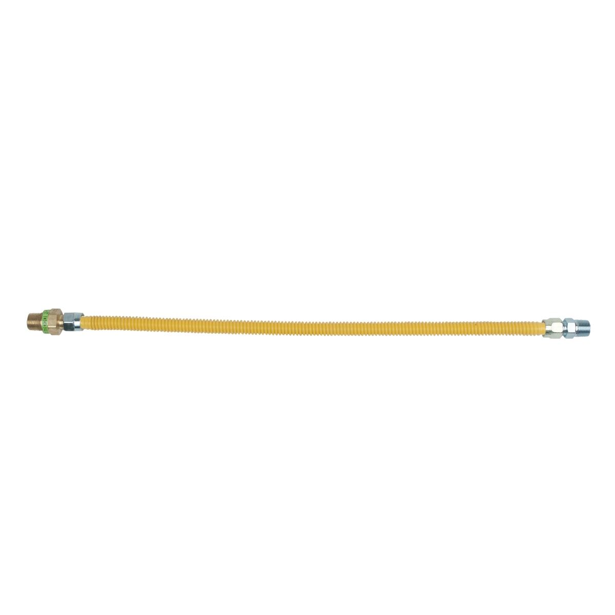 BrassCraft Safety+ Gas Connector, 1/2-In MIP EFV x 1/2-In MIP (3/8-In FIP Tap)