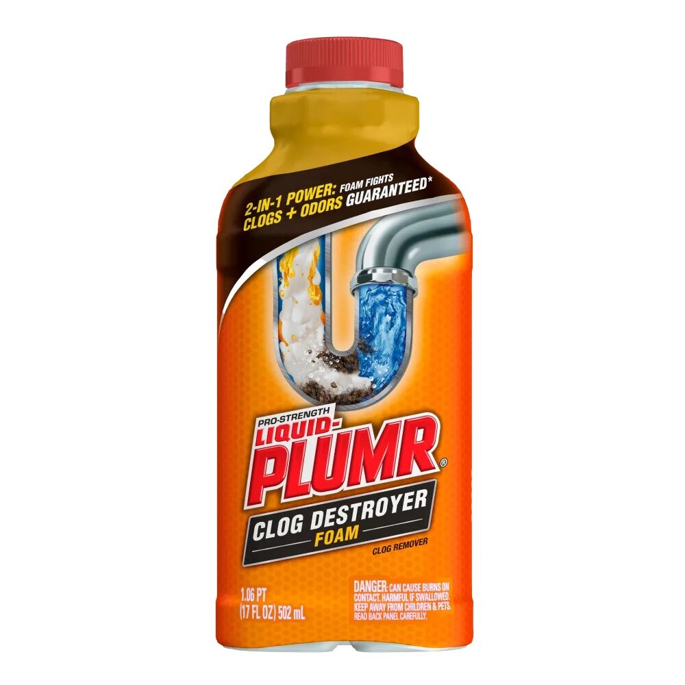 Liquid Plumr Clog Destroyer Plus+ Foaming Clog Fighter, 17-Oz