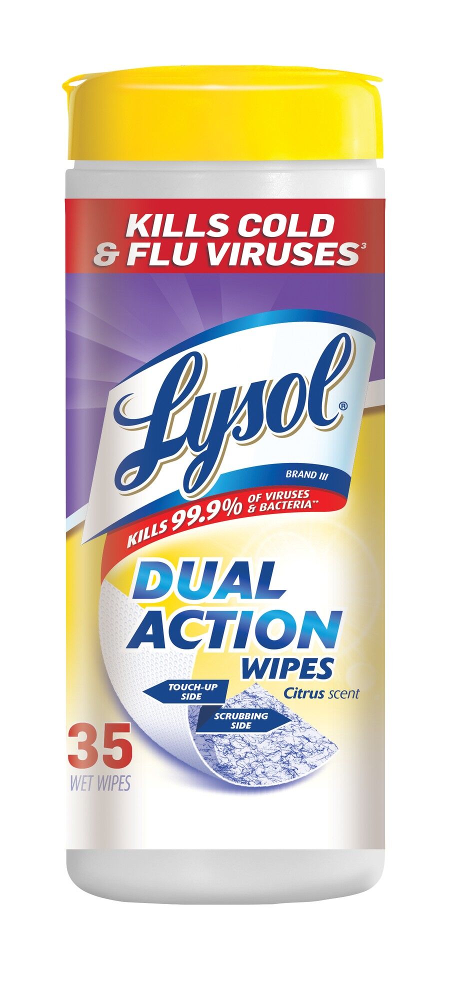Lysol Dual Action Disinfecting Wipes, 35-Ct