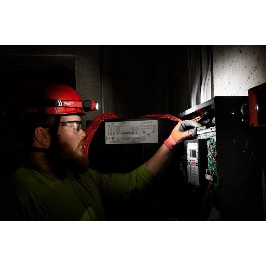 Milwaukee RedLithium USB Rechargeable Hard Hat Headlamp, 600-Lm