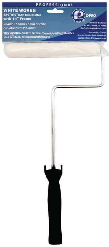 Premier White Woven Paint Roller & 14-In Frame Combo, 6 1/2-In