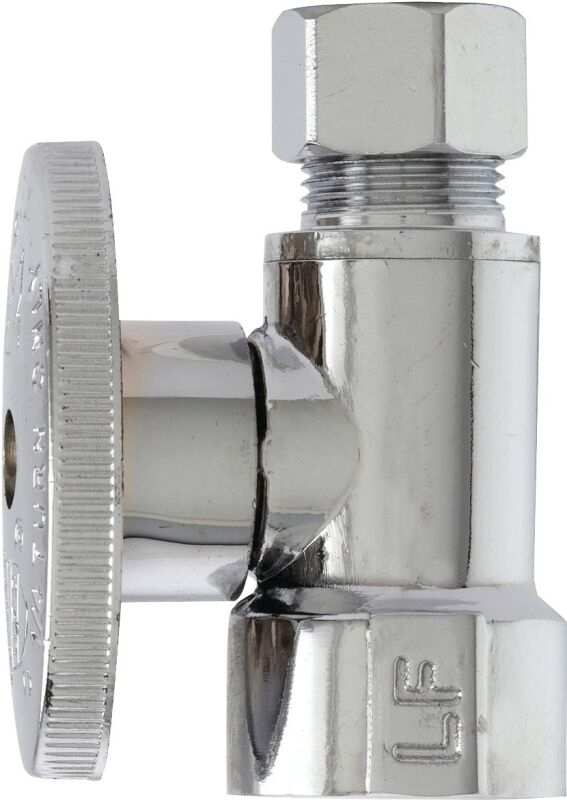 Plumb Pak Brass Body Shut-Off Valve, 1/2-In FIP x 3/8-In Comp