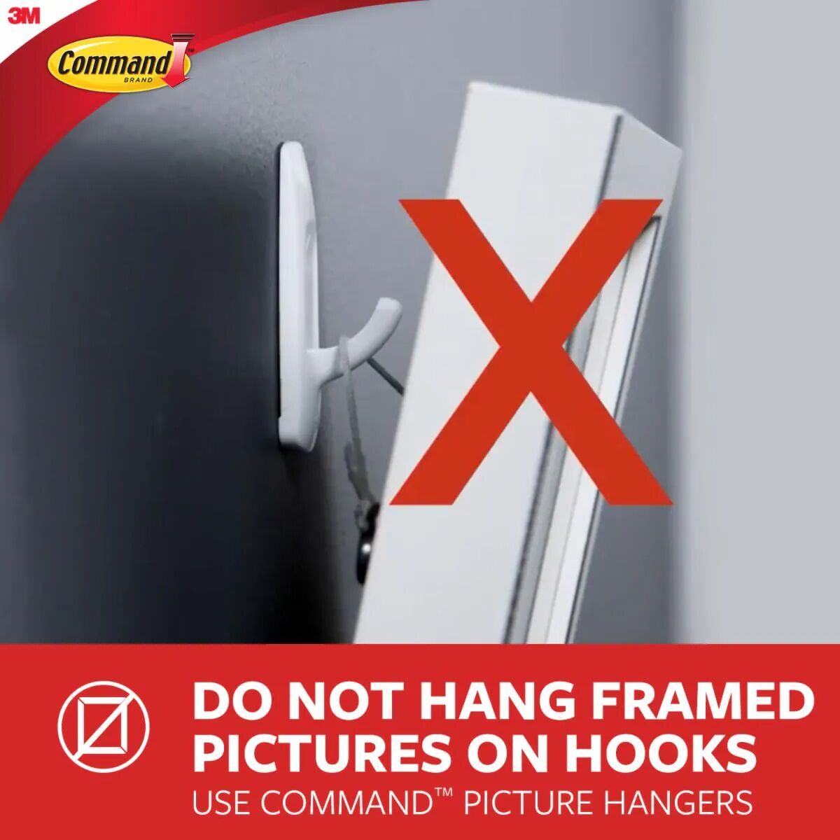3M Command Large Brushed Nickel Timeless Hook