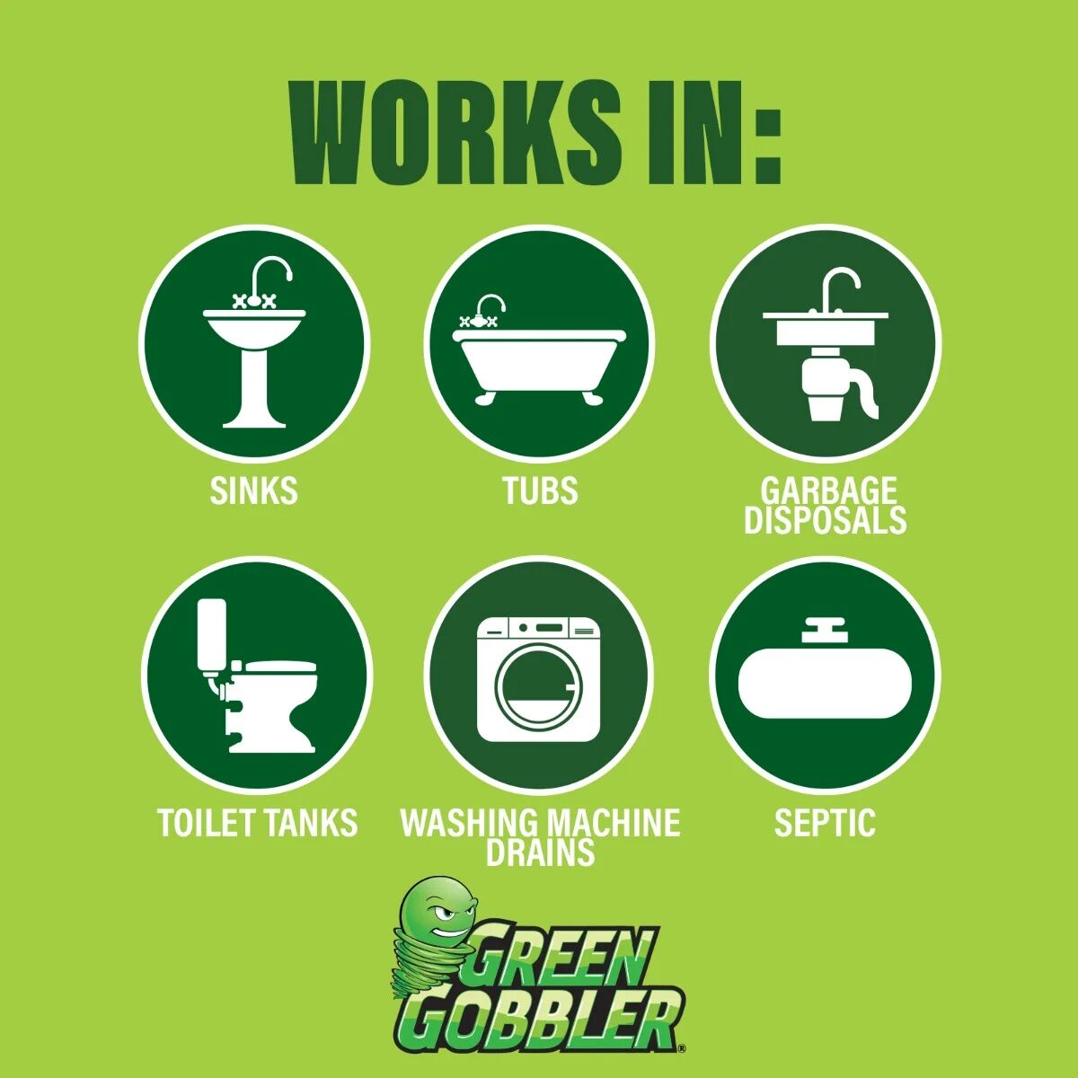 Green Gobbler Fresh Scent Drain Sticks Cleaner & Deodorizer, 12-Pk