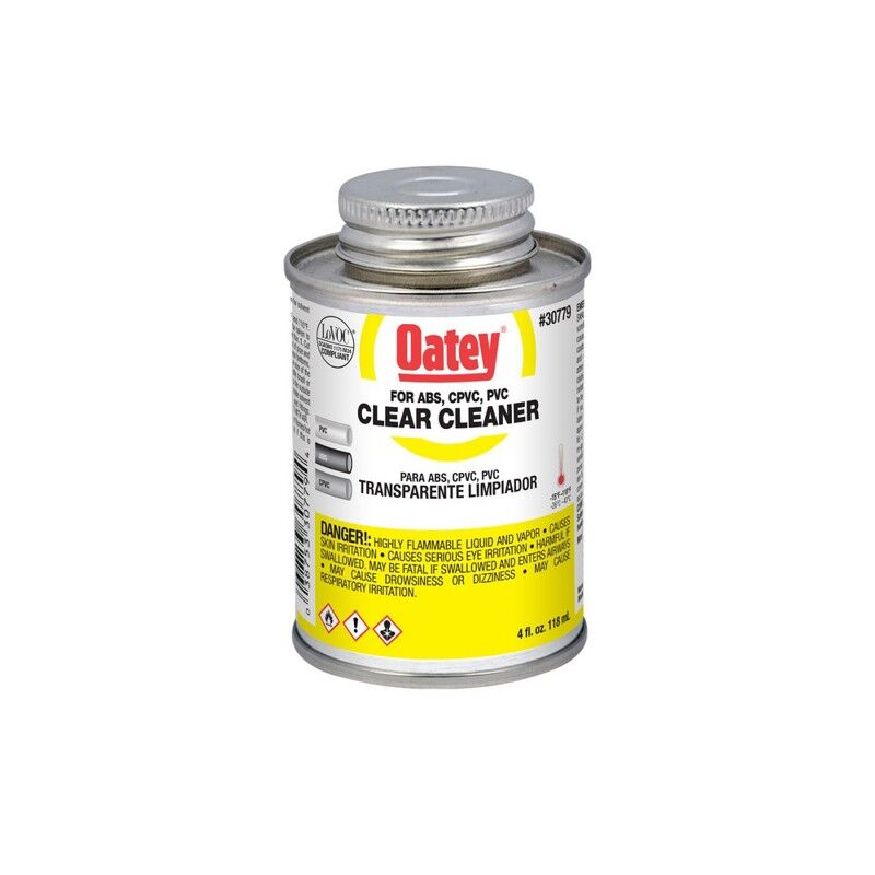 Oatey® Clear ABS, CPVC, And PVC Cleaner, 4-Oz