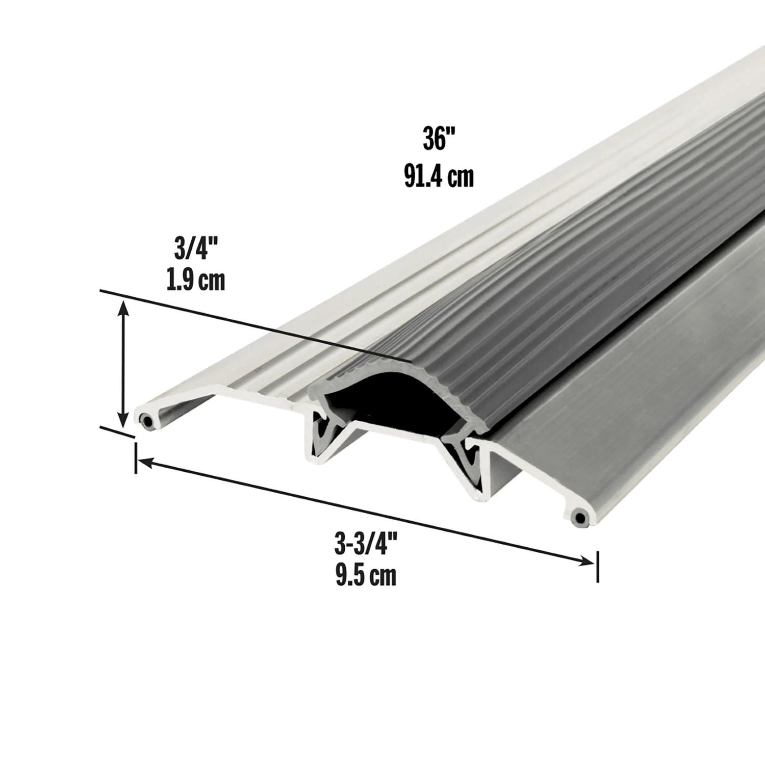 M-D Building Products Aluminum and Vinyl Heavy-Duty Low-Profile Threshold, 36-In