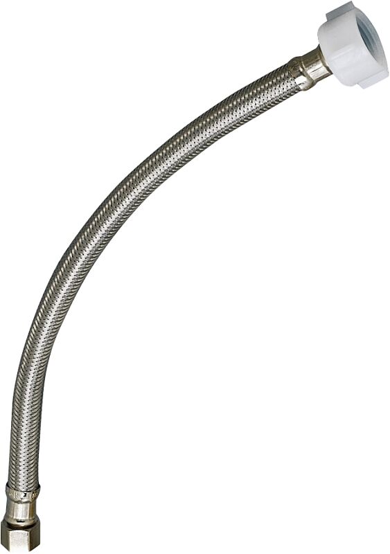 Plumb Pak EZ Series Stainless Steel Toilet Supply Tube, 3/8-In Comp x 7/8-In Ballcock x 12-In
