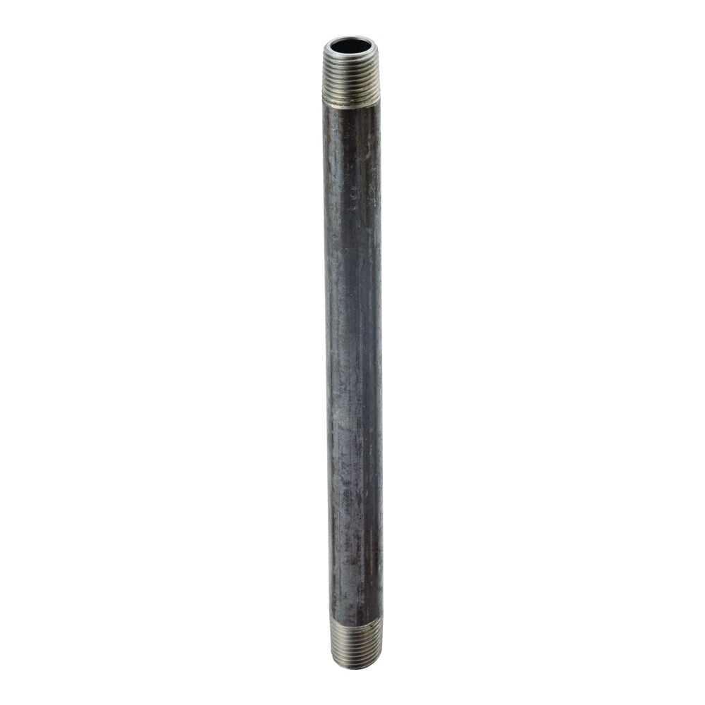 ProSource Schedule 40 Steel Pipe Nipple, 1/2-In x 1/2-In x 18-In