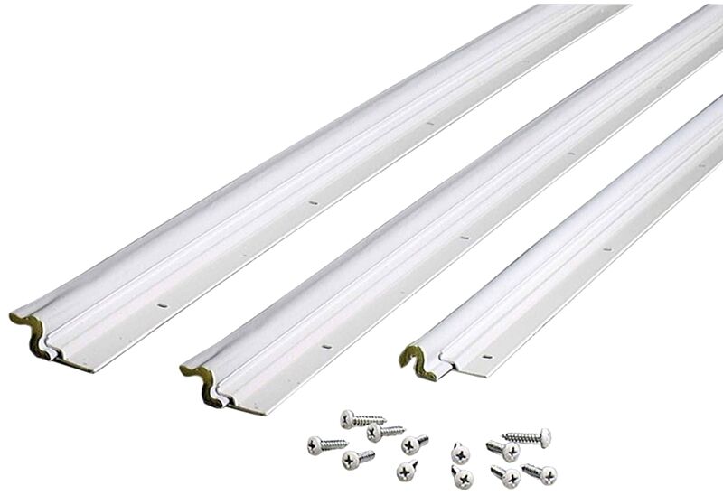 M-D Building Products White Aluminum/Vinyl Jamb Weatherstrip, 3-Ft & 7-Ft, 3-Pc