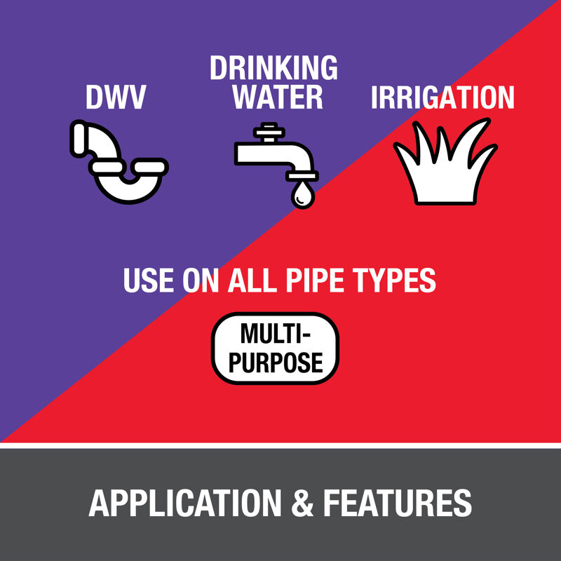 Oatey Handy Pack Purple Primer And All Purpose Solvent Cement Twin Pack, 4-Oz