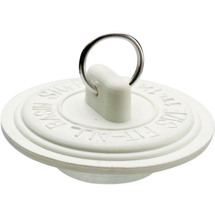 Plumb Pak White Rubber Sink Drain Stopper, Rubber, 1 1/2-In