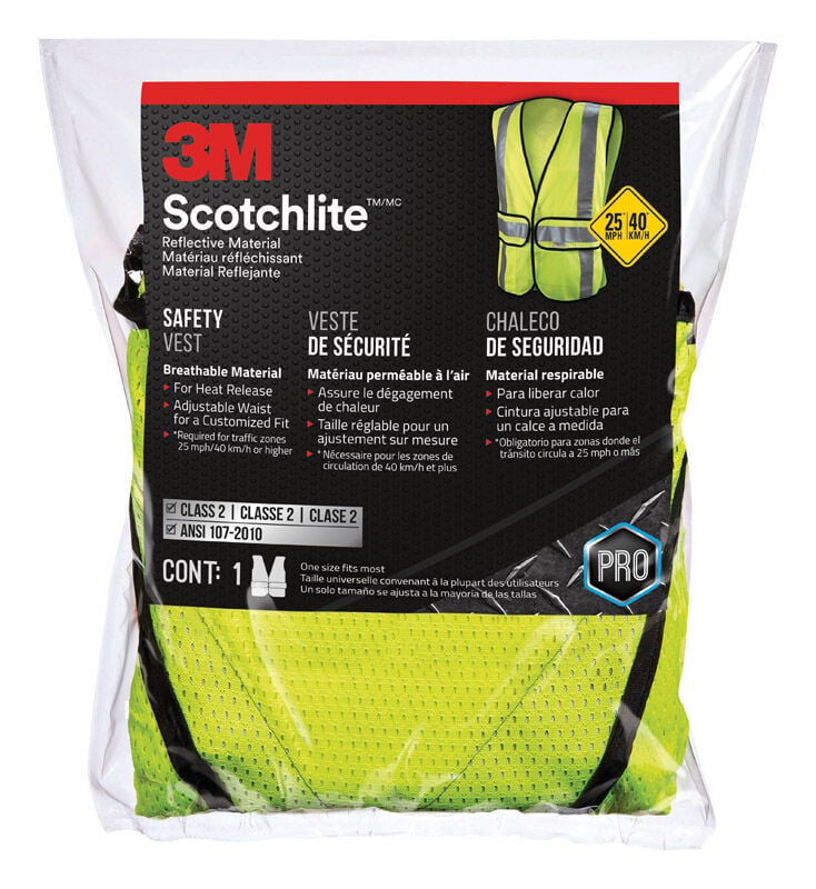 3M Scotchlite Fluorescent Yellow Reflective Safety Vest