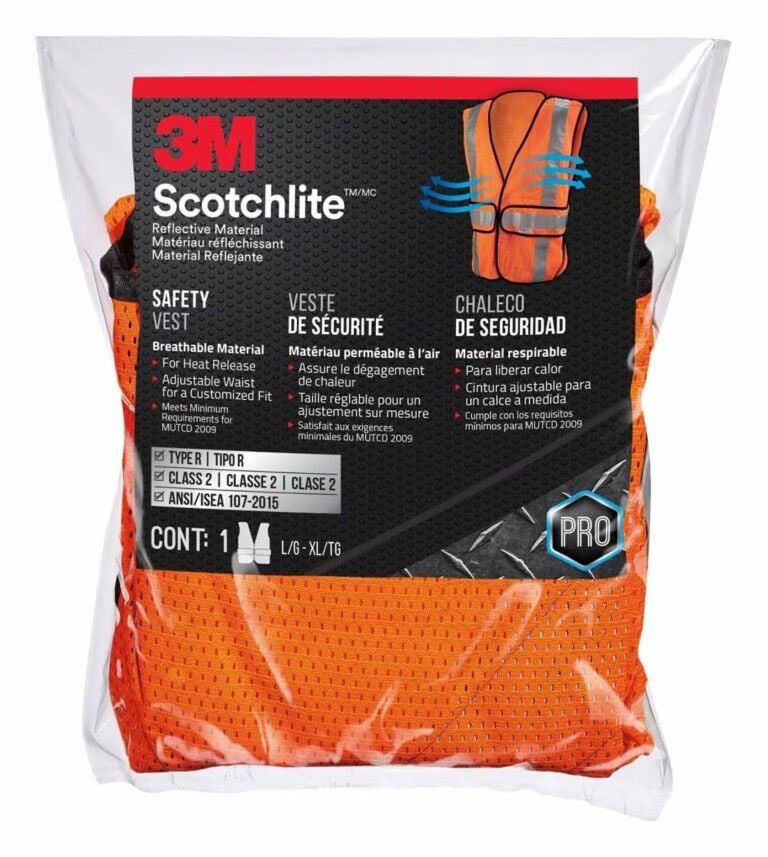 3M Scotchlite Hi-Viz Orange Class 2 Construction Safety Vest