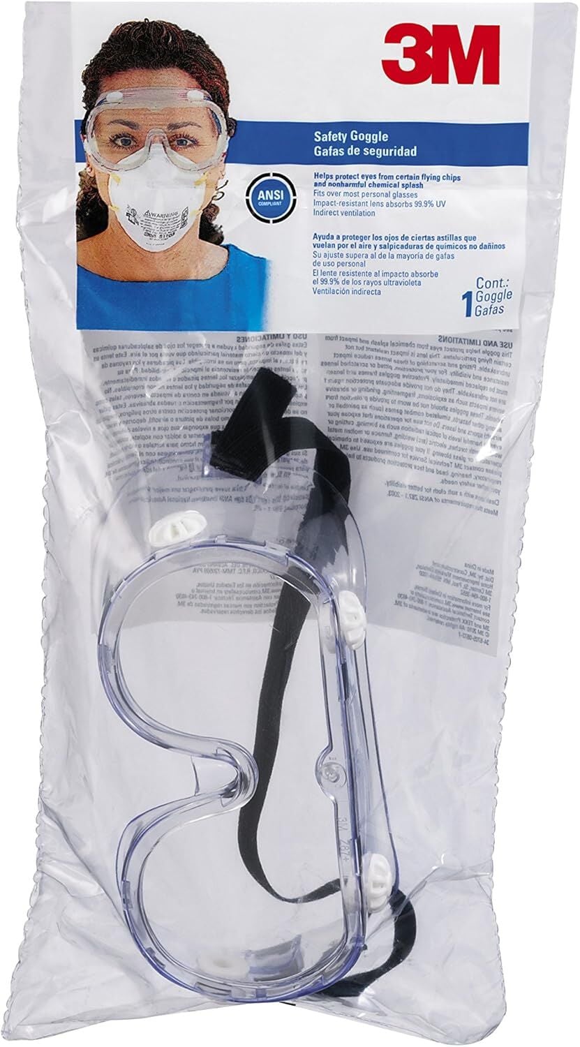 3M Clear Safety Goggles