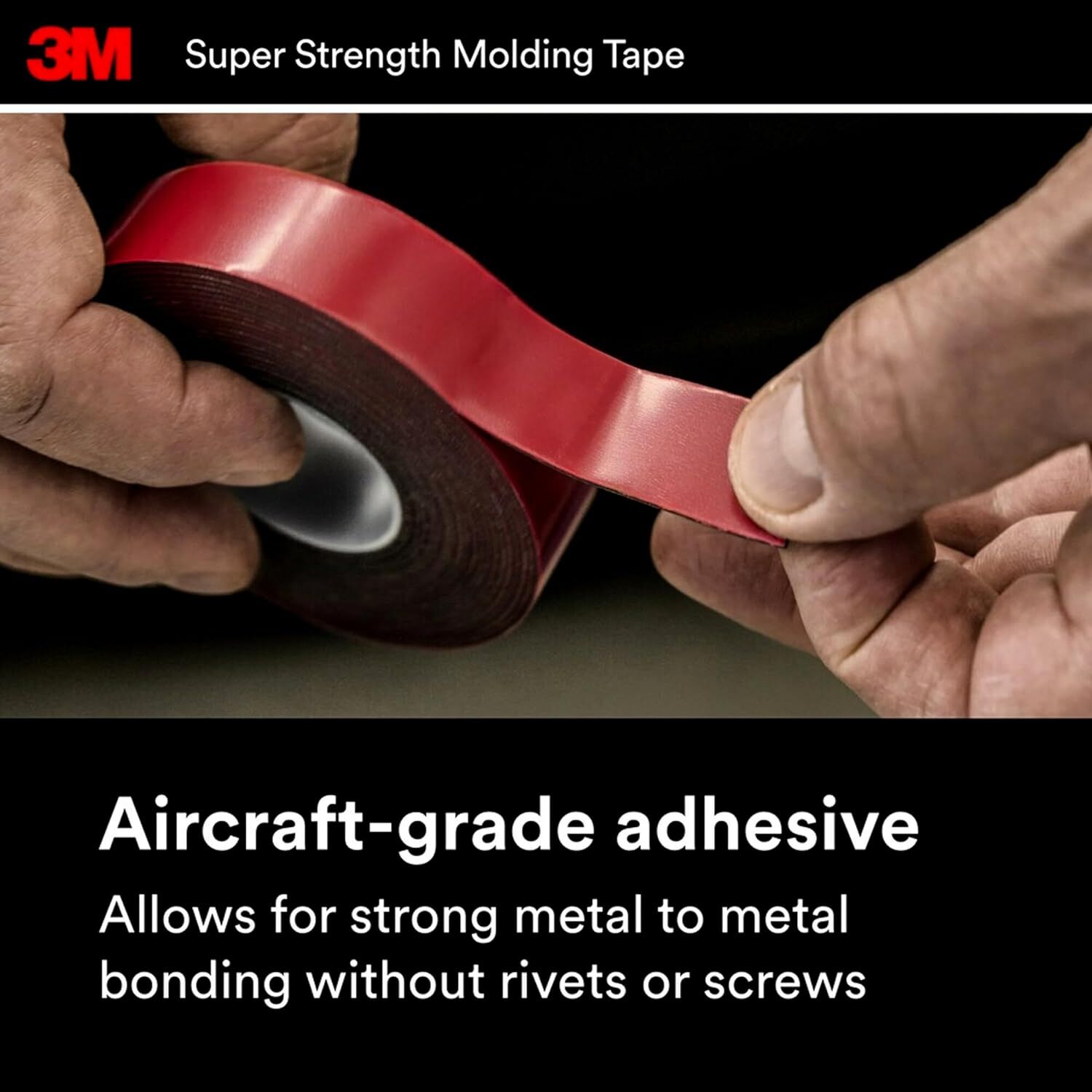 3M Super Strength Molding Tape, 1/2-In x 15-Ft
