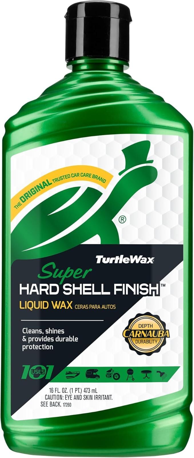 Turtle Wax Super Hard Shell Liquid Car Wax, 16-Oz