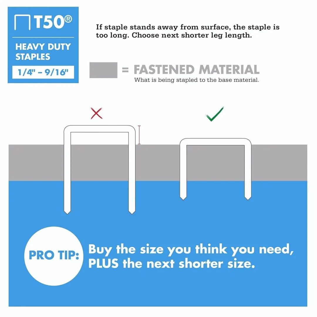 Arrow T50 Heavy Duty Staples, 5/16-In X 3/8-In, 5000-Ct