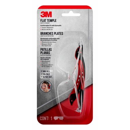 3M Black Flat Temple Safety Eyewear