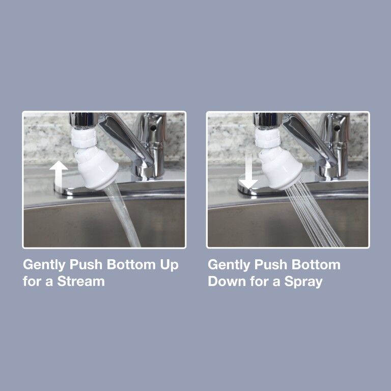 Danco White Dual Thread Swivel Sprayrator, 1.5 GPM