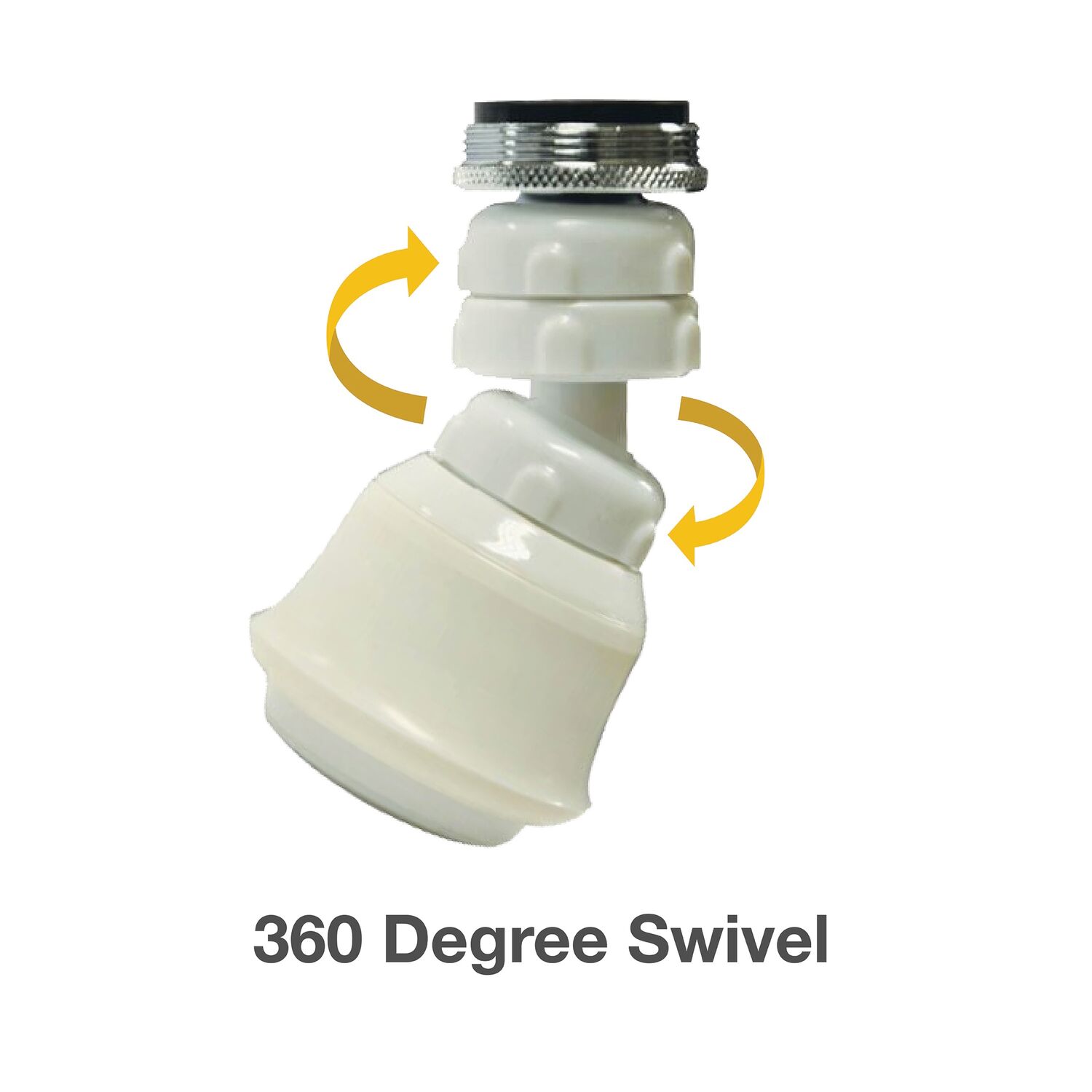 Danco White Dual Thread Swivel Sprayrator, 1.5 GPM