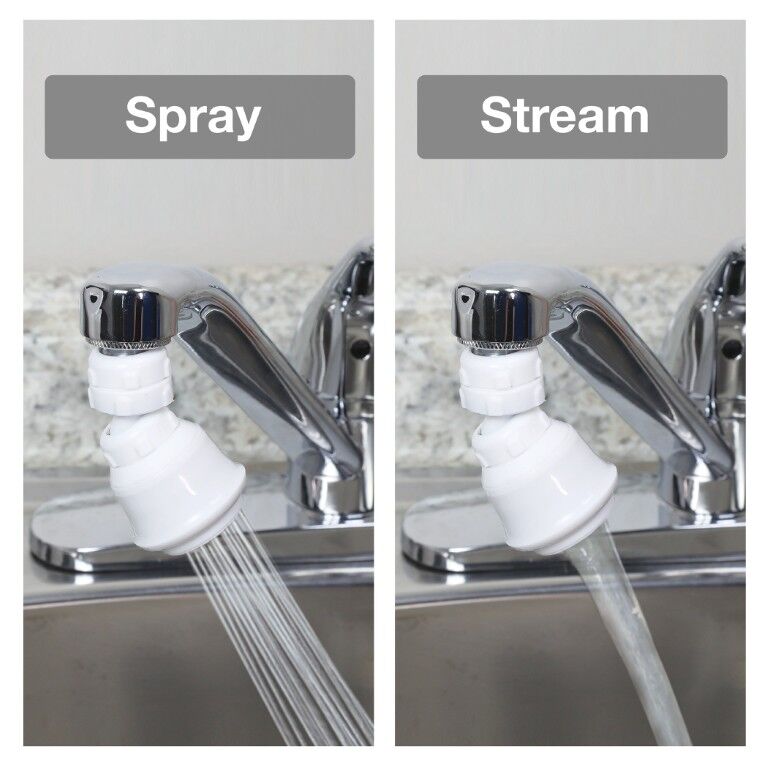 Danco White Dual Thread Swivel Sprayrator, 1.5 GPM