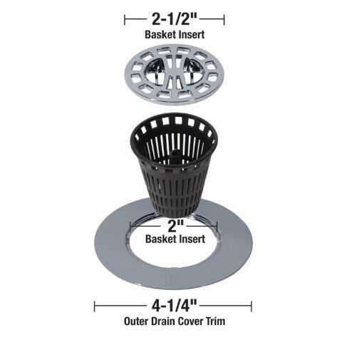 Danco Chrome Hair Catcher Shower Drain Cover