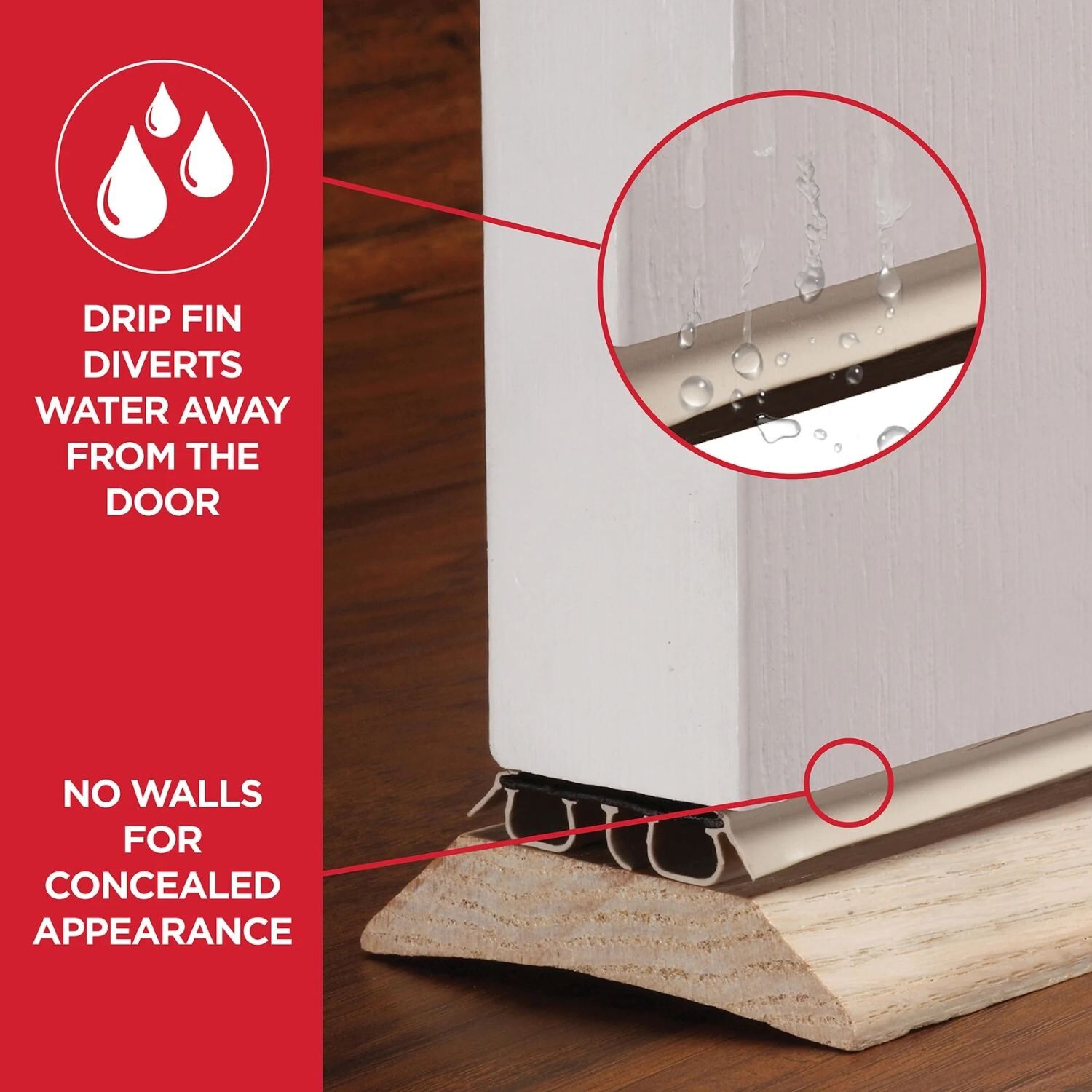 M-D Building Products Beige Vinyl Concealed Kerf/Channel Fit Under Door Seal, 36-In