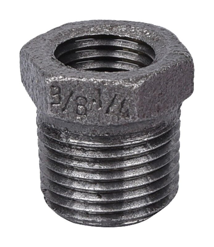 ProSource Schedule 40 Malleable Iron Pipe Bushing, 3/8-In MIP x 1/4-In FIP