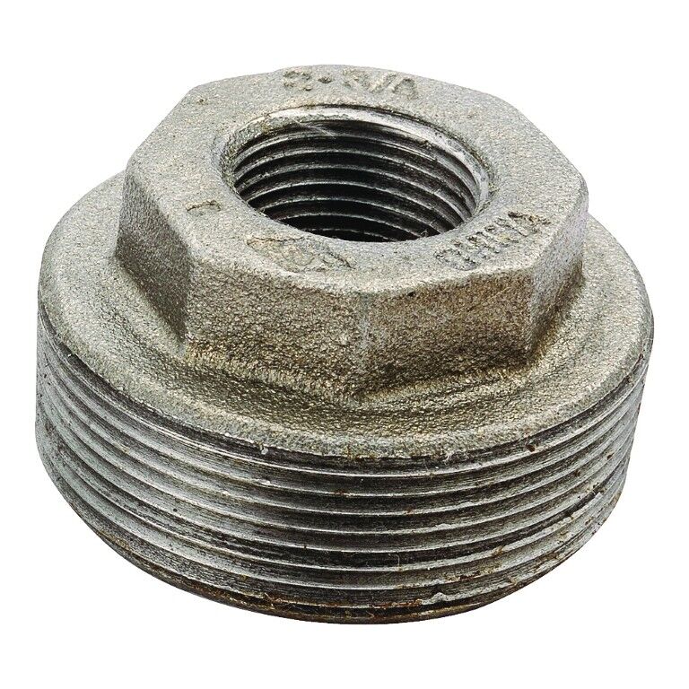 ProSource Steel Pipe Bushing, 1-In Threaded Female Inlet x 3/4-In Threaded Male Inlet