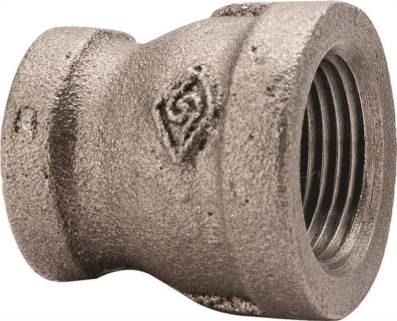 ProSource Schedule 40 Steel Reducing Pipe Coupling, 1 1/4-In FIP x 1-In FIP