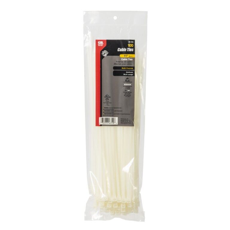Gardner Bender Cable Tie Natural, 11-In, 100-Pk