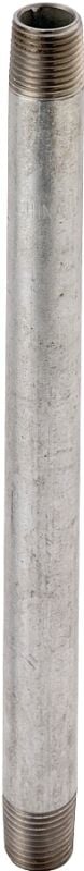 ProSource Galvanized Steel Pipe Nipple, 1 1/4-In Threaded x 1 1/4-In Threaded x 12-In