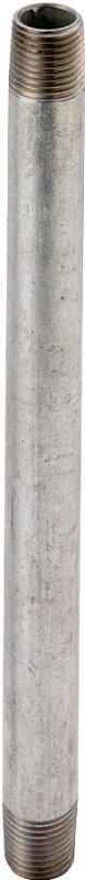 ProSource Schedule 40 Galvanized Steel Pipe Nipple, 1 1/2-In Threaded x 1 1/2-In Threaded x 10-In