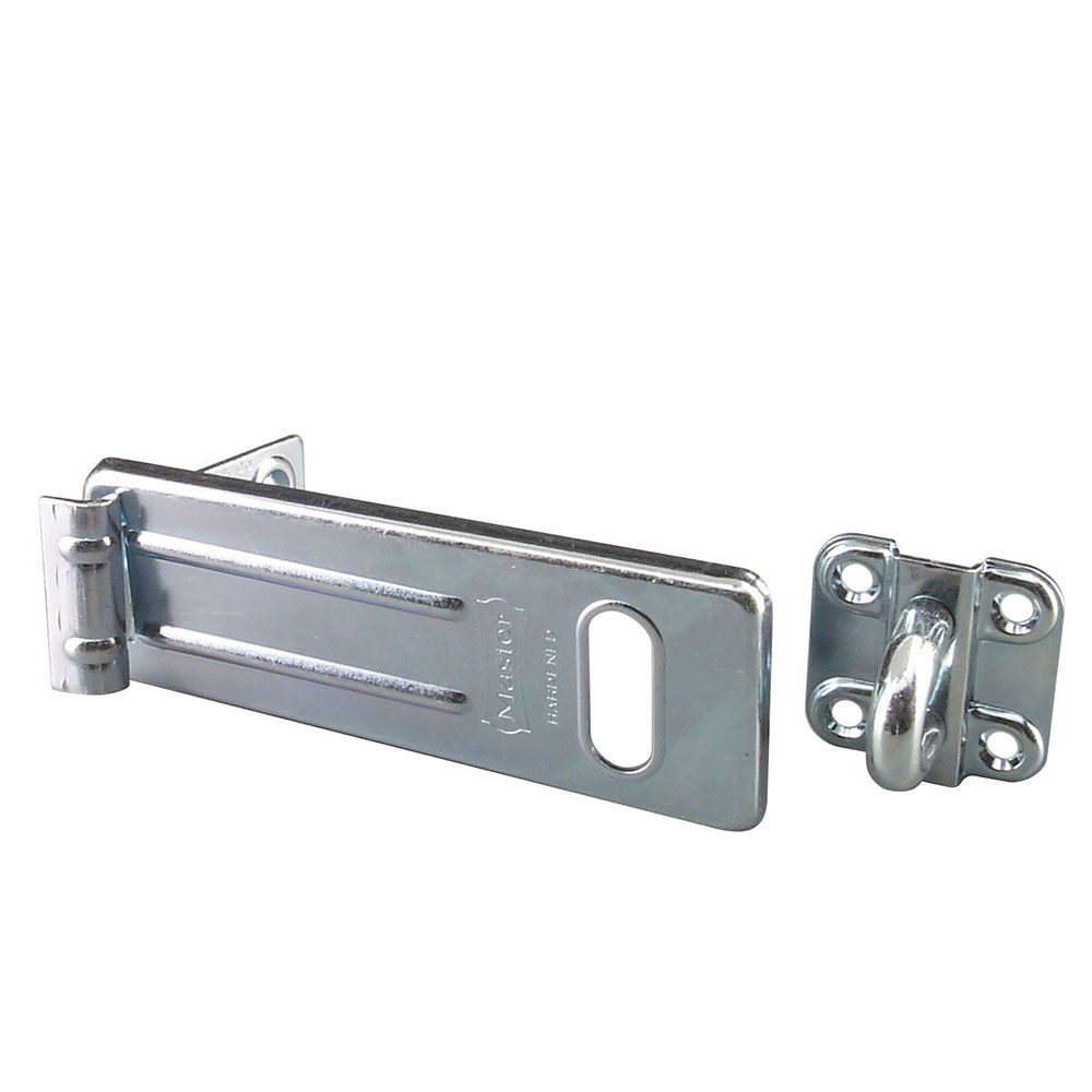 Master Lock Zinc Plated Hardened Steel Hasp And Hasp Lock, 6-In